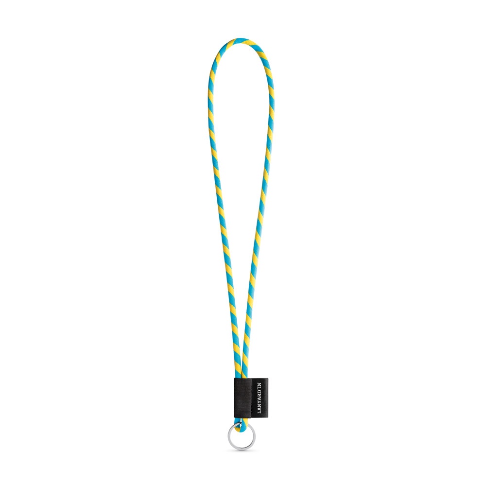 75093. Lanyard Tube Long Set I. Standaard modellen - voor bedrijven en relatiegeschenken - Geel, Licht blauw