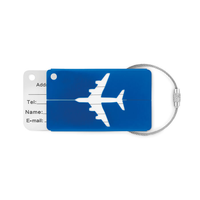 FLY TAG - Kofferlabel - kopen of bedrukken - Royal Blauw