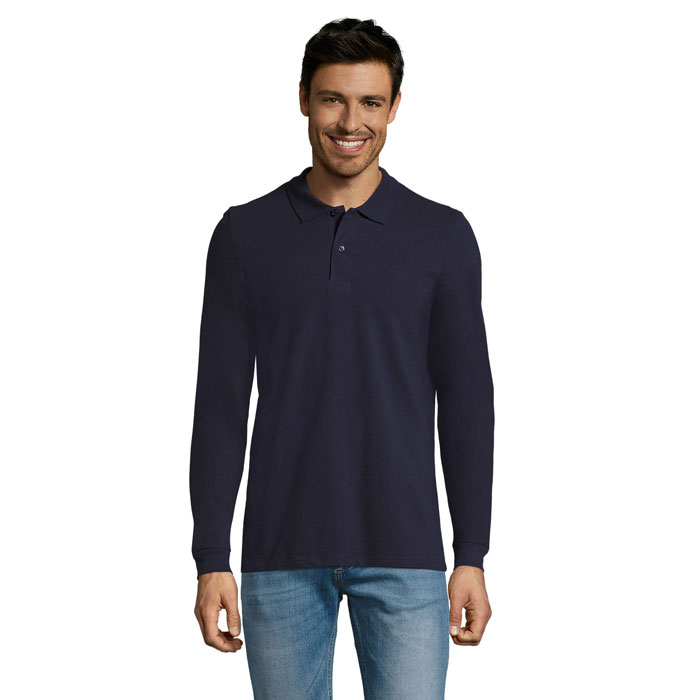 PERFECT LSL MEN - PERFECT LSL HEREN POLO 180 - bedrukt of onbedrukt verkrijgbaar - Franse Marine