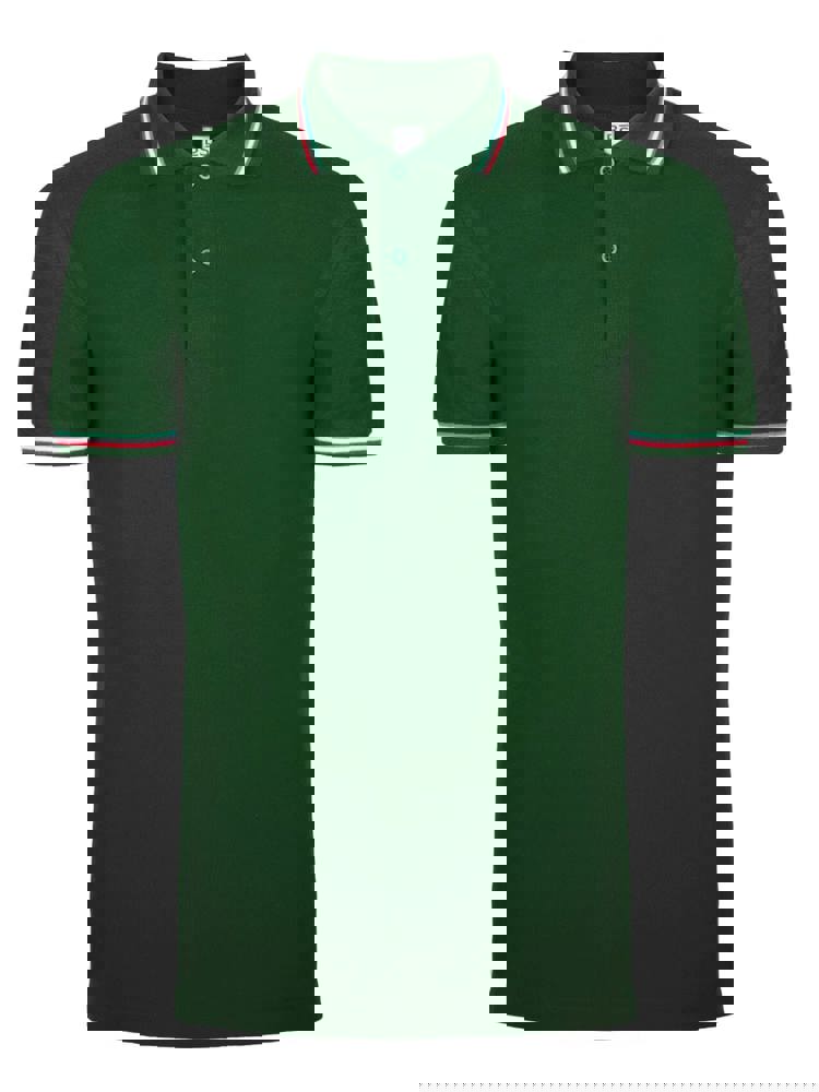 BS Italy polo, 200 gr/m² - met logo of onbedrukt bestellen - Flessengroen (PMS 2411C)