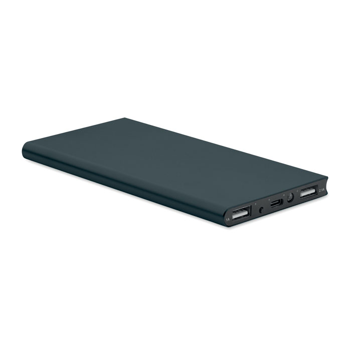 POWERFLAT8C - Powerbank 8000 mAh - met logo of onbedrukt bestellen - Marineblauw