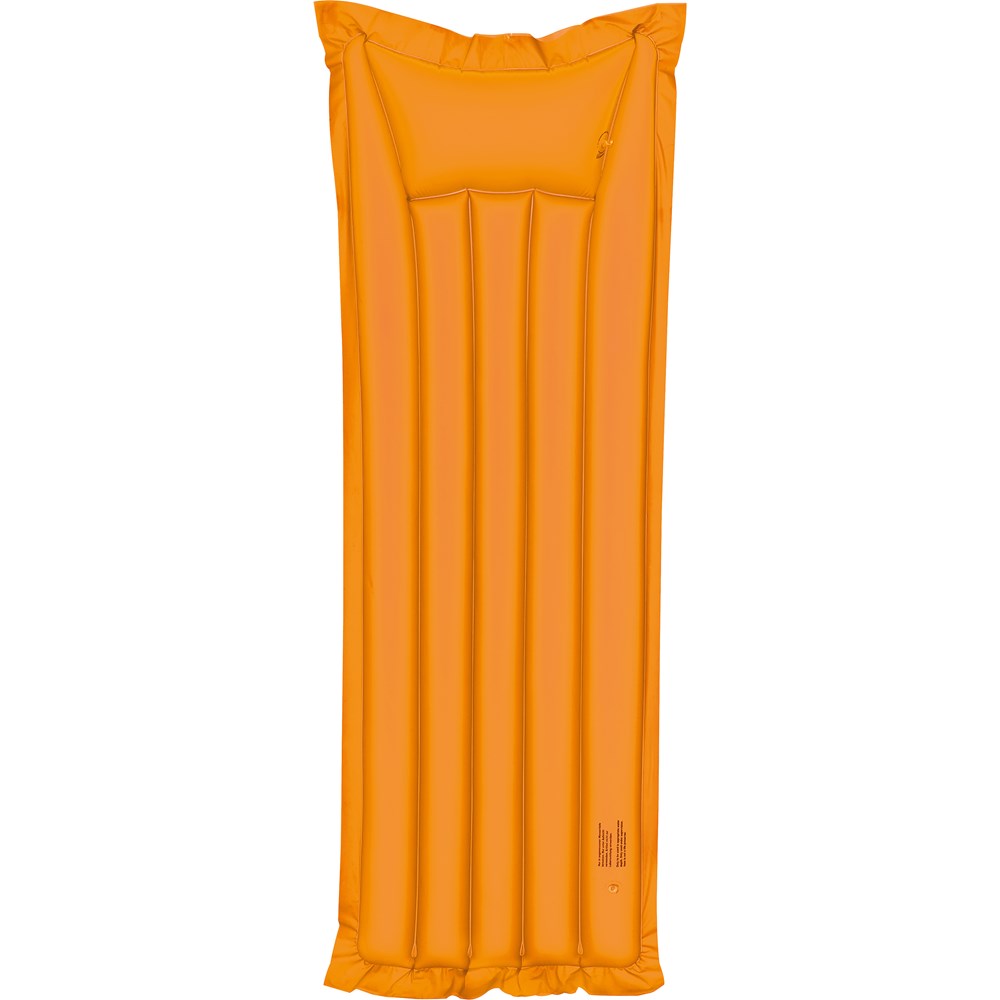 Luchtbed - lekker om tijdens de vakantie op de dobberen. Uw recmlame wordt op het hoofdkussen aangebracht - oranje