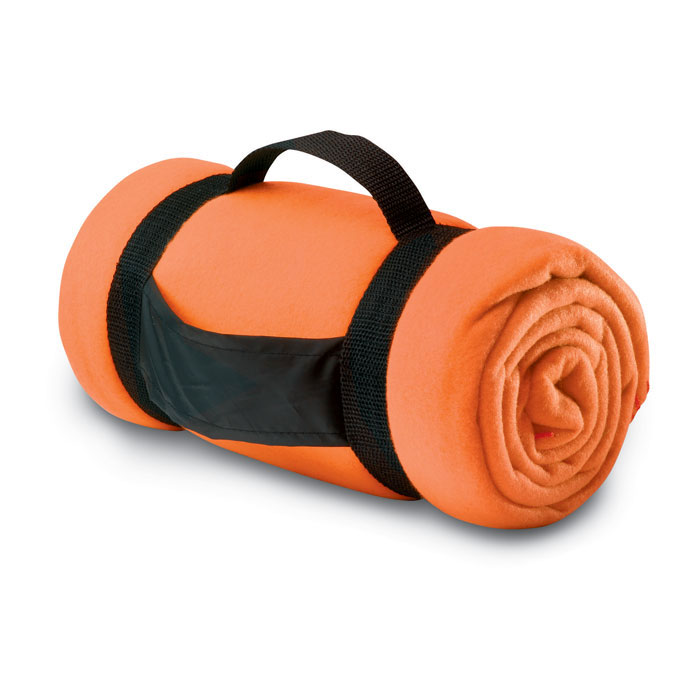 STAVENGER - Fleece deken - bedrukt of onbedrukt verkrijgbaar - Oranje