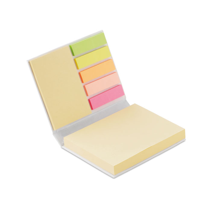 VISIONMAX - Set memoblokjes - met logo of onbedrukt bestellen - Wit