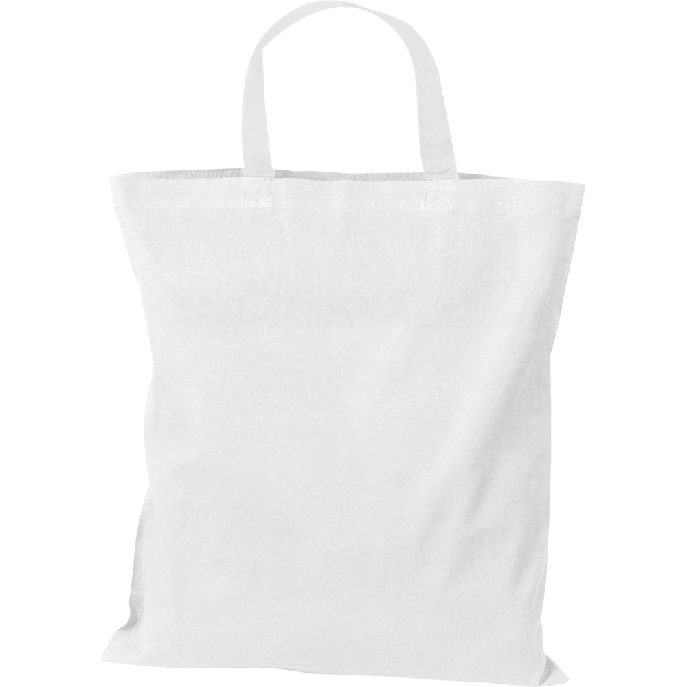 Katoenen tas met korte hengsels - voor bedrijven en relatiegeschenken - Wit
