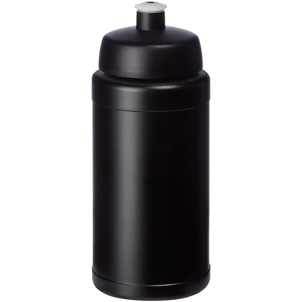 Baseline® Plus 500 ml drinkfles met sportdeksel - met logo of onbedrukt bestellen - Zwart