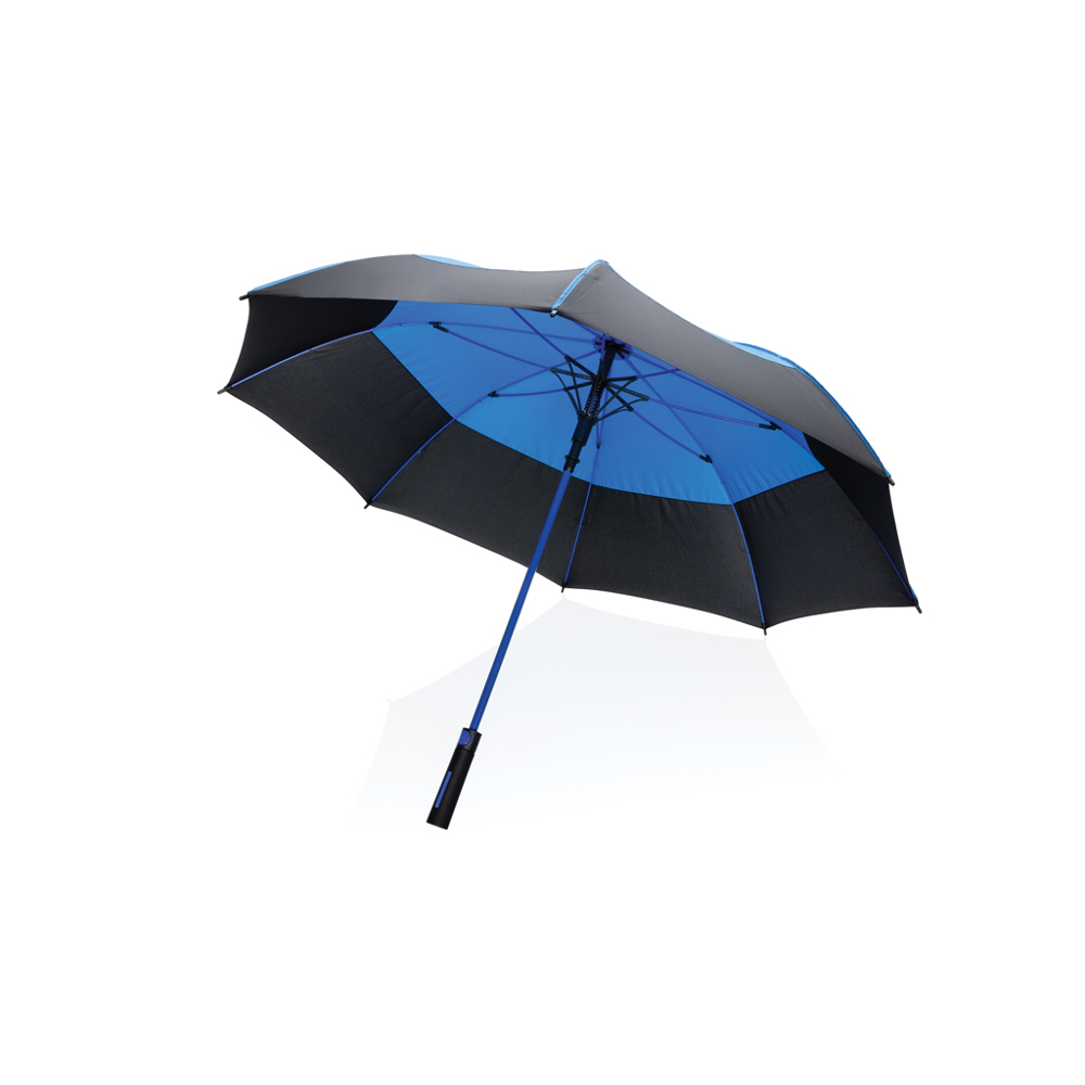 27" Impact AWARE™ RPET 190T auto open stormproof paraplu - voor bedrijven en relatiegeschenken - blauw (± PMS blue)