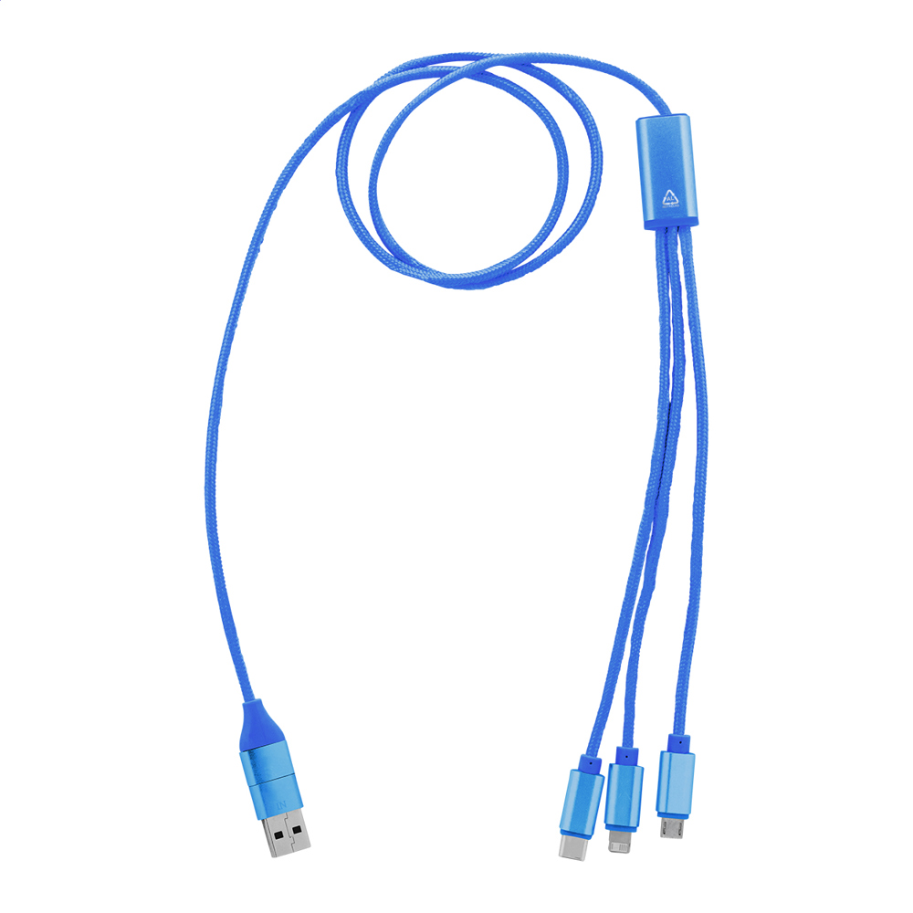 Ralong - USB-oplaadkabel - bedrukt of onbedrukt verkrijgbaar - blauw