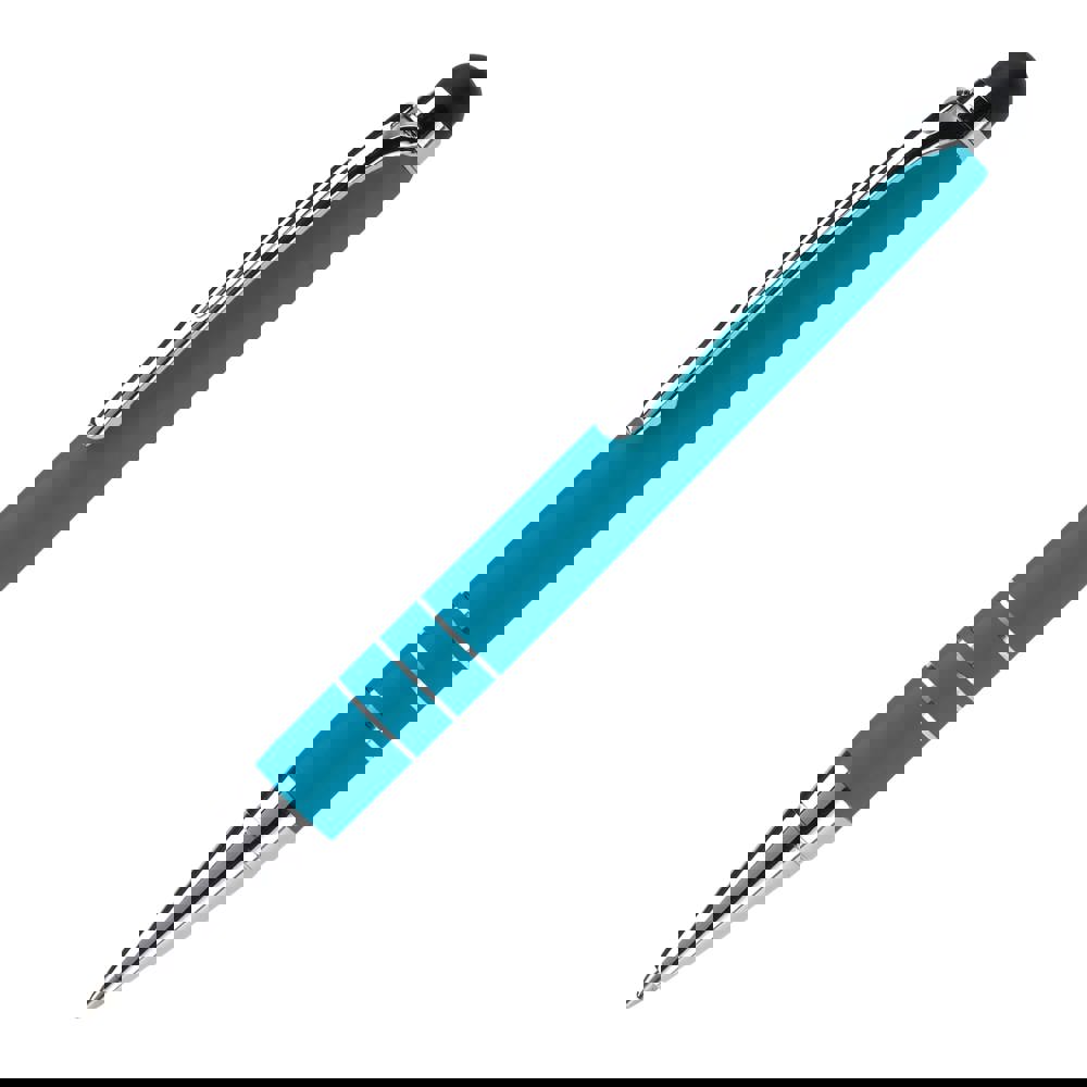 Balpen stylus metaal - voor bedrijven en relatiegeschenken - Blauw