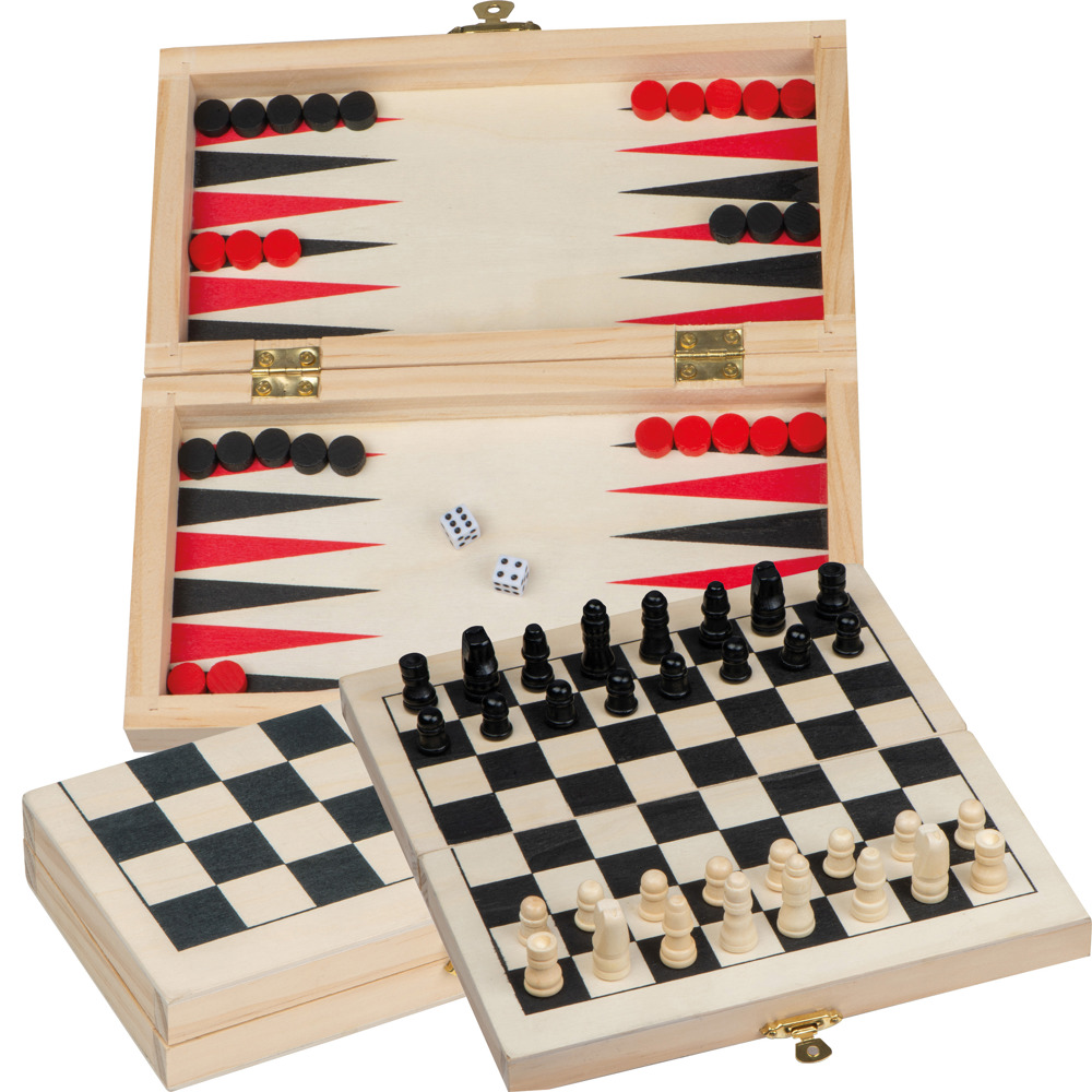 Backgammon - schaak - dam spel - met logo of onbedrukt bestellen