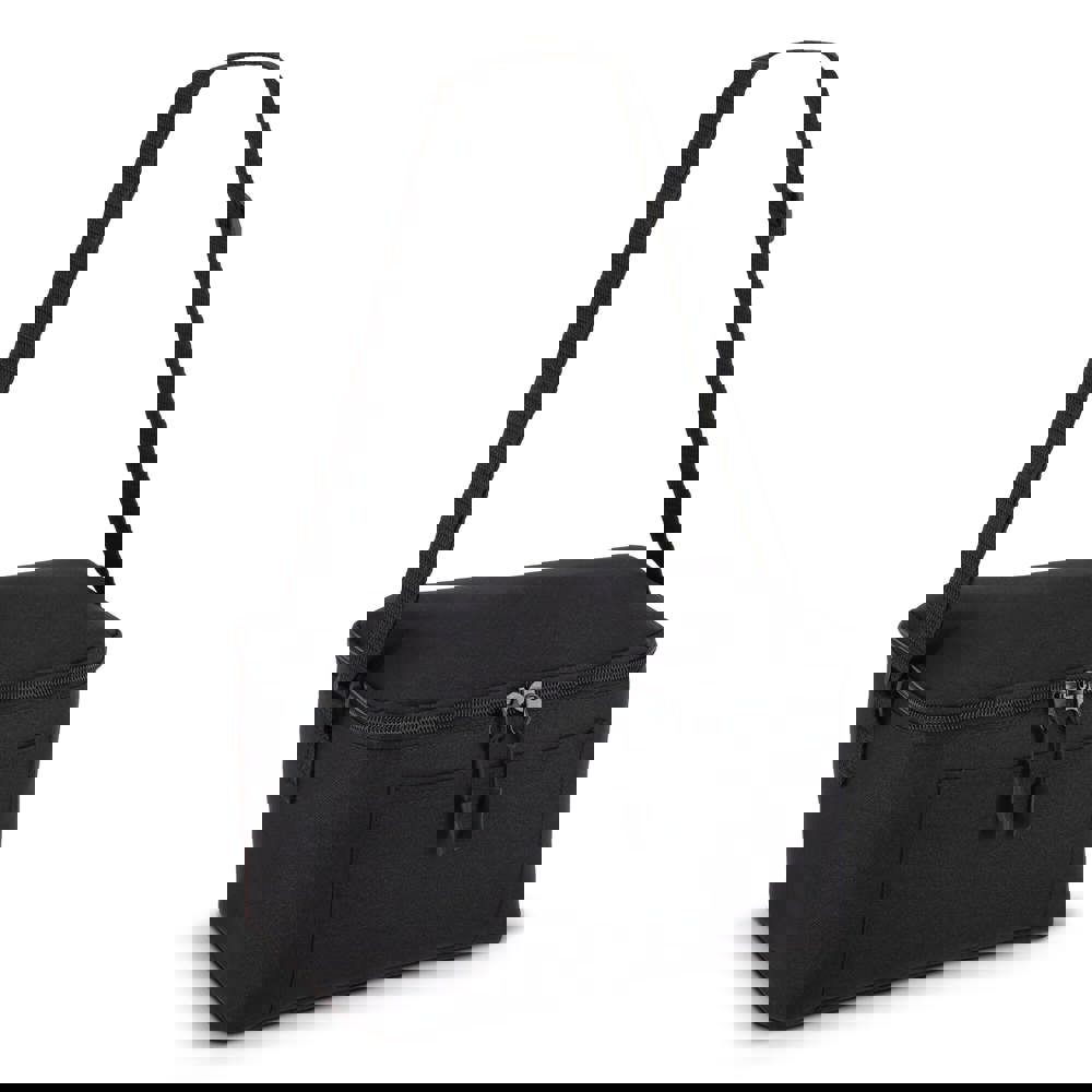 600D gerecycled PET koeltas voor 6 blikjes 25 x 14.5 x 15.5 cm 5 L - bedrukt of onbedrukt verkrijgbaar - zwart