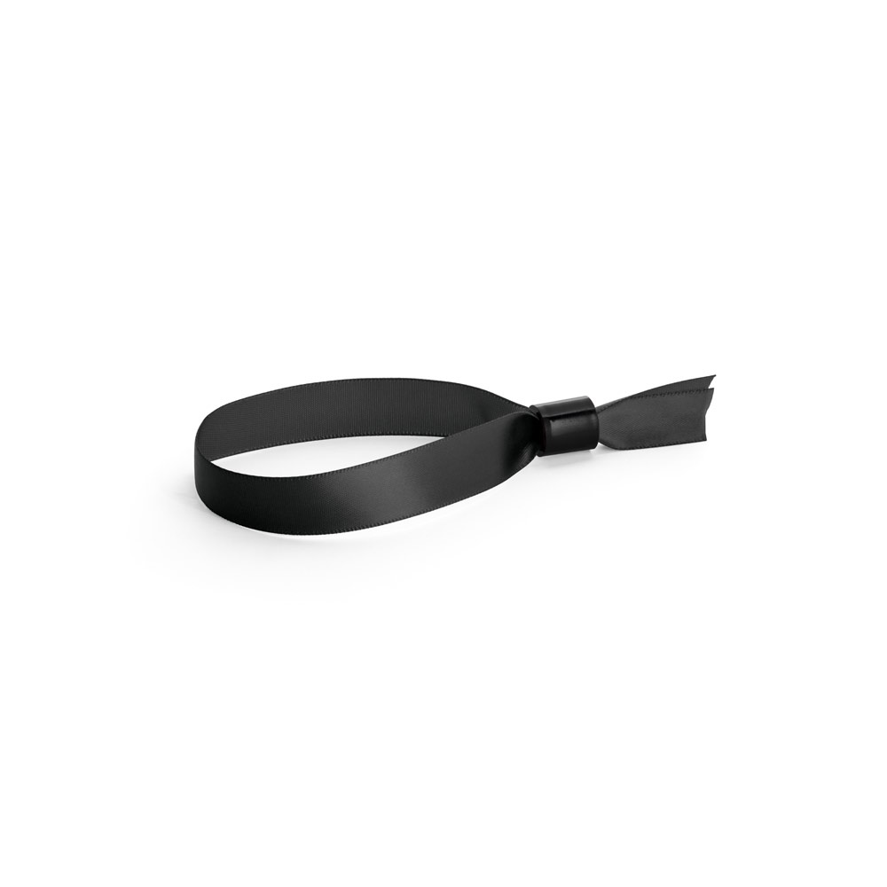 SECCUR. Sabotagebestendige satijnen armband - kopen of bedrukken - Zwart