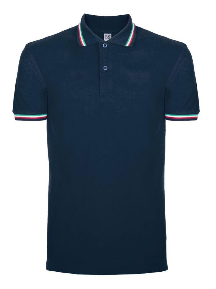 BS Italy polo, 200 gr/m² - met logo of onbedrukt bestellen - Navy (PMS 5395C)