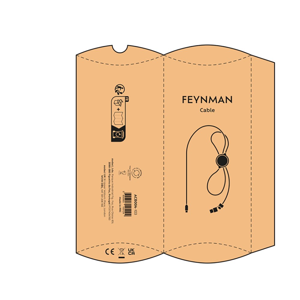 Feynman kabel rPET 3 in 1 - Wit