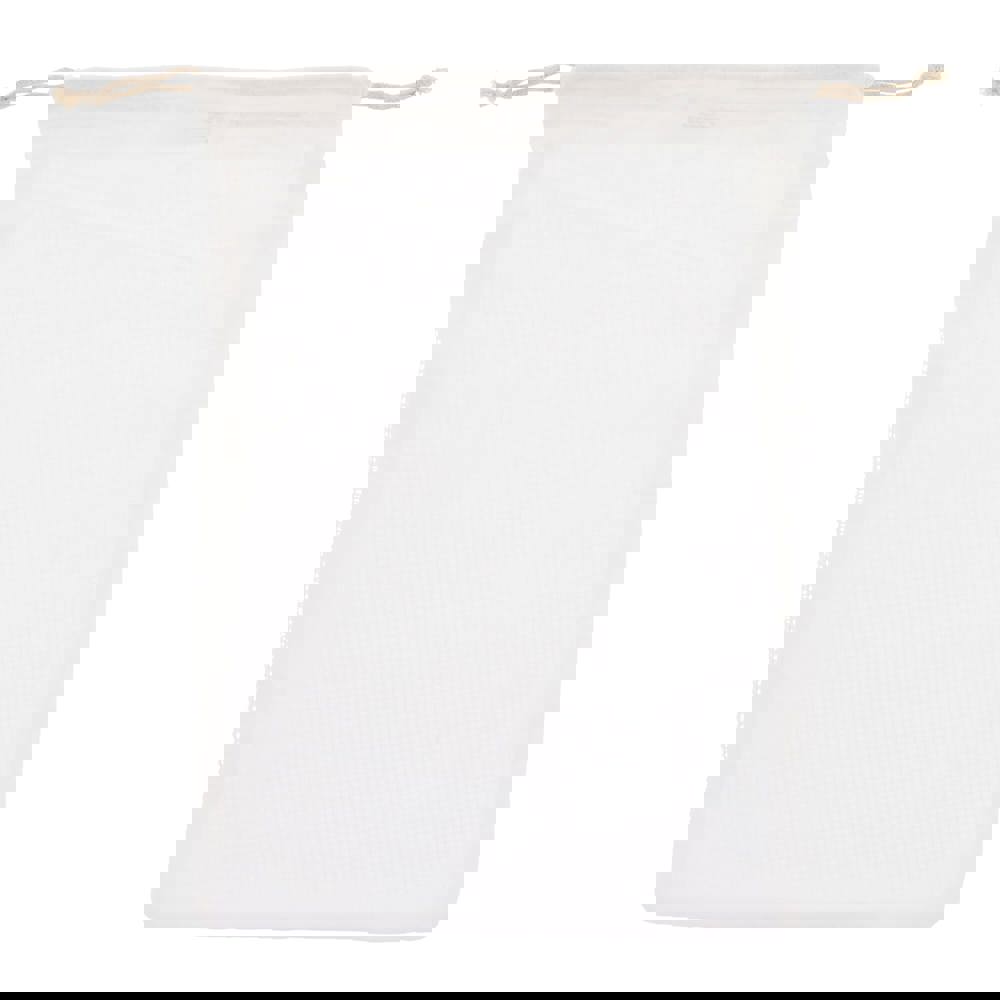 Herbruikbaar groente & fruit zakje OEKO-TEX® katoen 30x40cm - bedrukt of onbedrukt verkrijgbaar - Wit