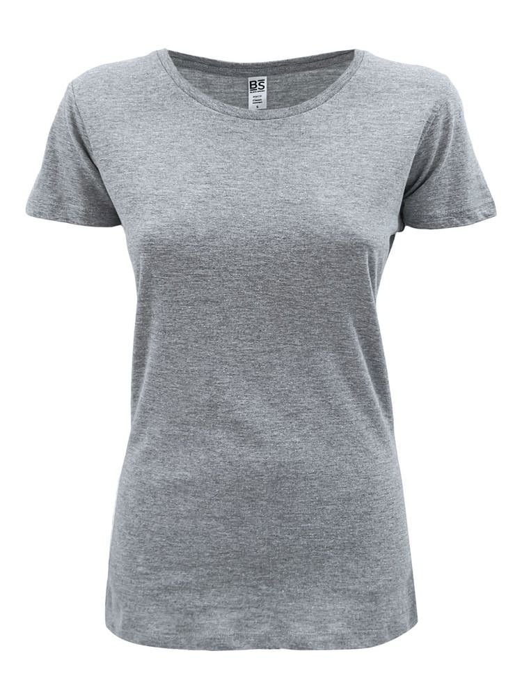 BS Evolution dames t-shirt, 150 gr/m² - bedrukt of onbedrukt verkrijgbaar - Grijs melee