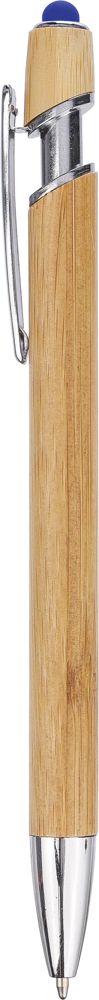 Bamboe balpen Darren - bedrukt of onbedrukt verkrijgbaar - kobaltblauw