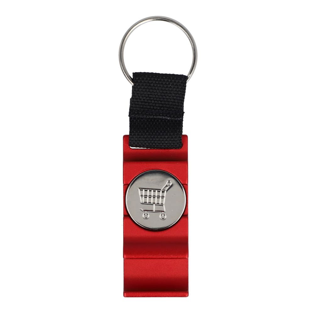 3-in-1 flesopener sleutelhanger - bedrukt of onbedrukt verkrijgbaar - rood