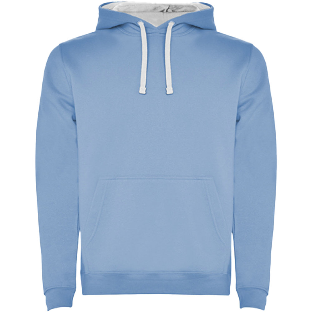 Urban hoodie voor heren - kopen of bedrukken - Hemelsblauw, Wit