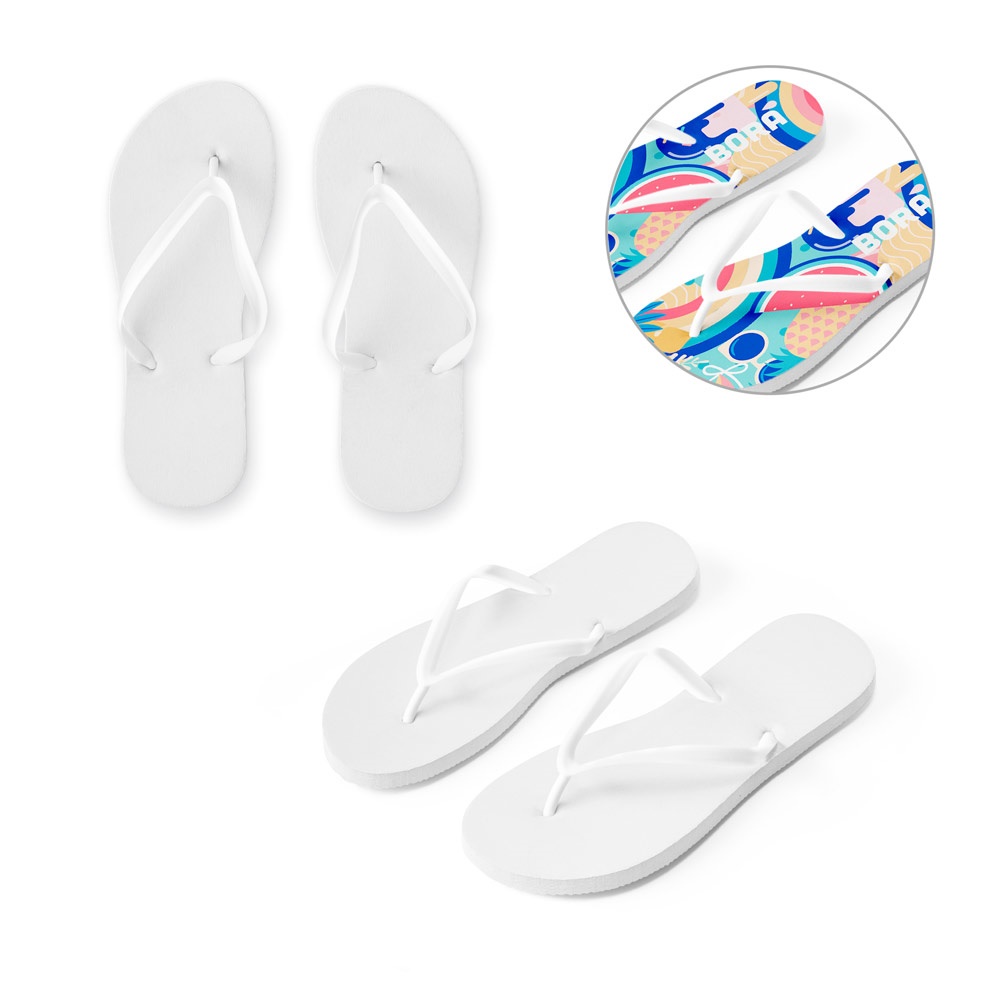 BALI L / XL. Slippers met volledig aanpasbare sublimatiezolen - voor bedrijven en relatiegeschenken