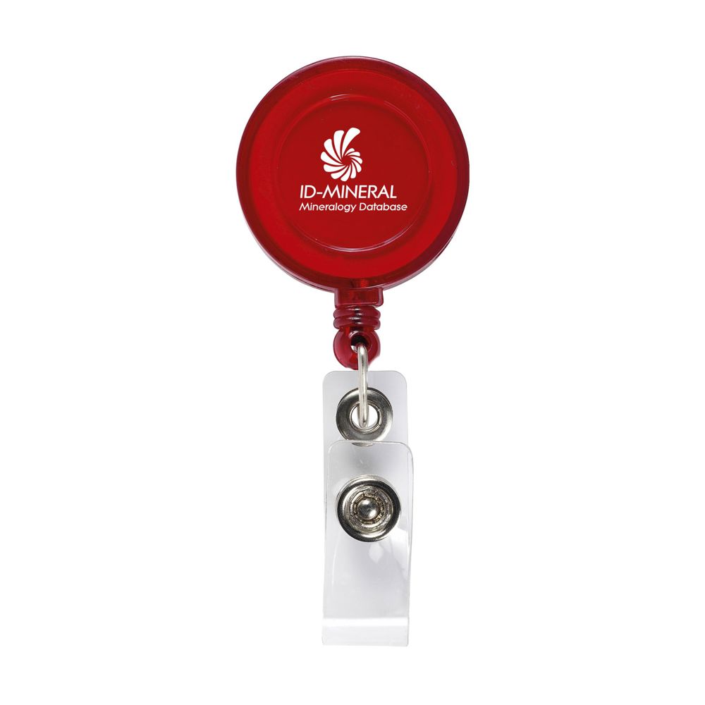 BadgeClip badgehouder - voor bedrijven en relatiegeschenken - Transparant Rood