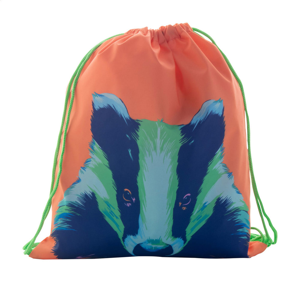 CreaDraw Kids - custom made gemaakte tas met trekkoordsluiting voor kinderen - kopen of bedrukken - groen/wit