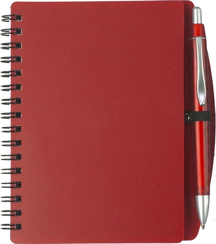 PU notitieboek met balpen Kimora - met logo of onbedrukt bestellen