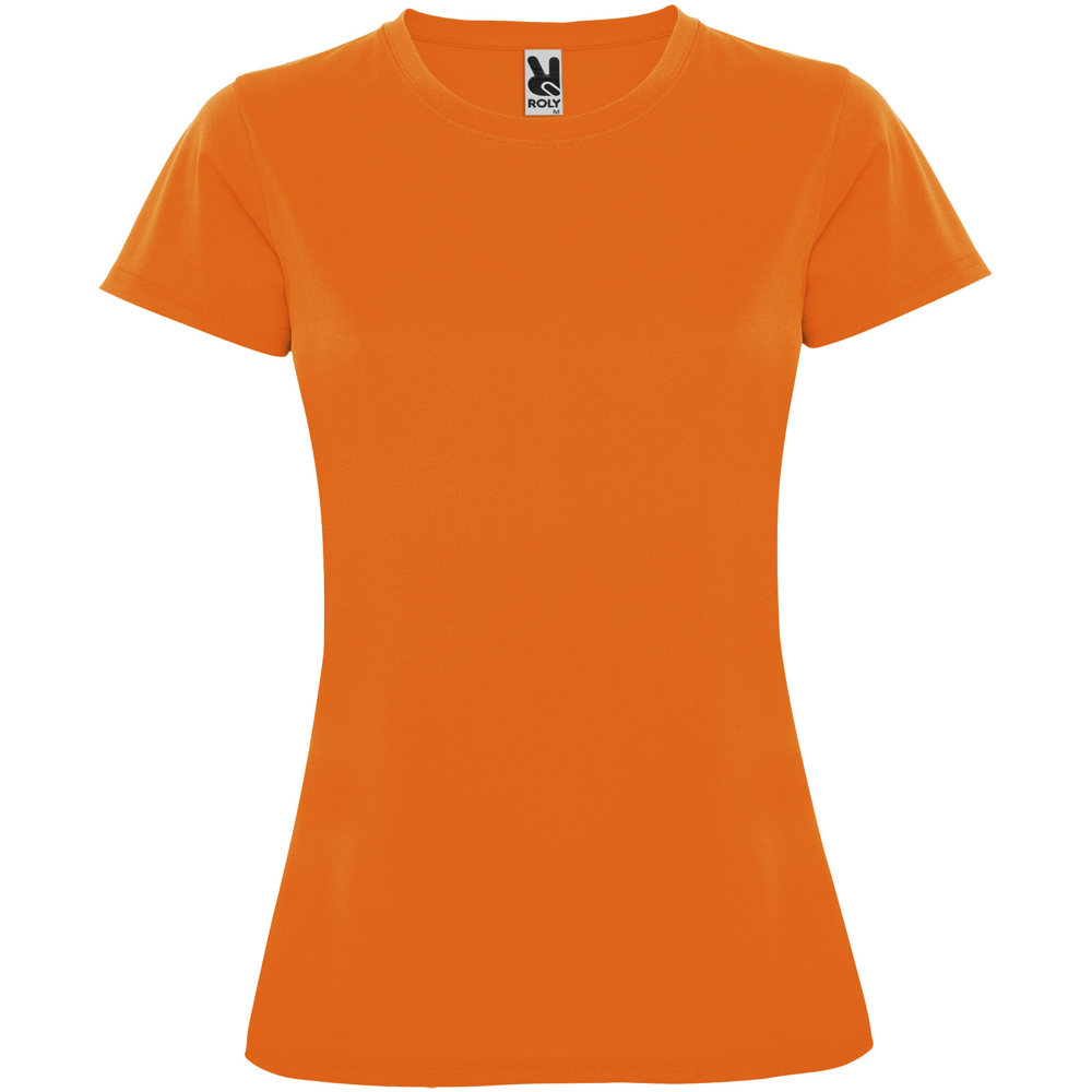 Montecarlo sportshirt met korte mouwen voor dames - bedrukt of onbedrukt verkrijgbaar - Fluor oranje