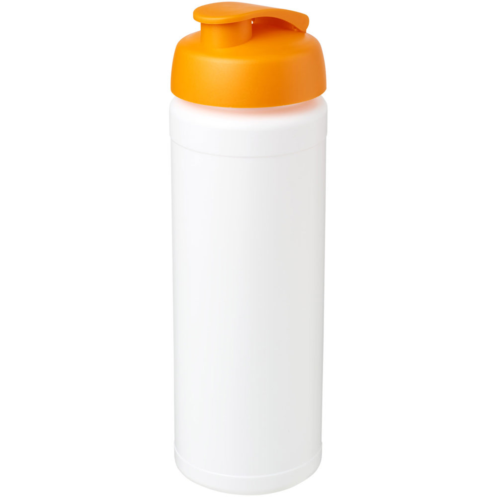 Baseline® Plus grip 750 ml sportfles met flipcapdeksel - kopen of bedrukken - Wit, Oranje