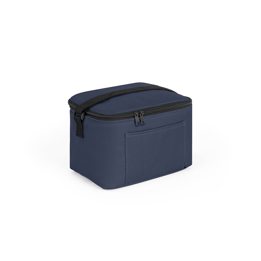 CANCUN. Thermische tas van 600D gerecycled polyester met verstelbare riem 7 L - bedrukt of onbedrukt - blauw