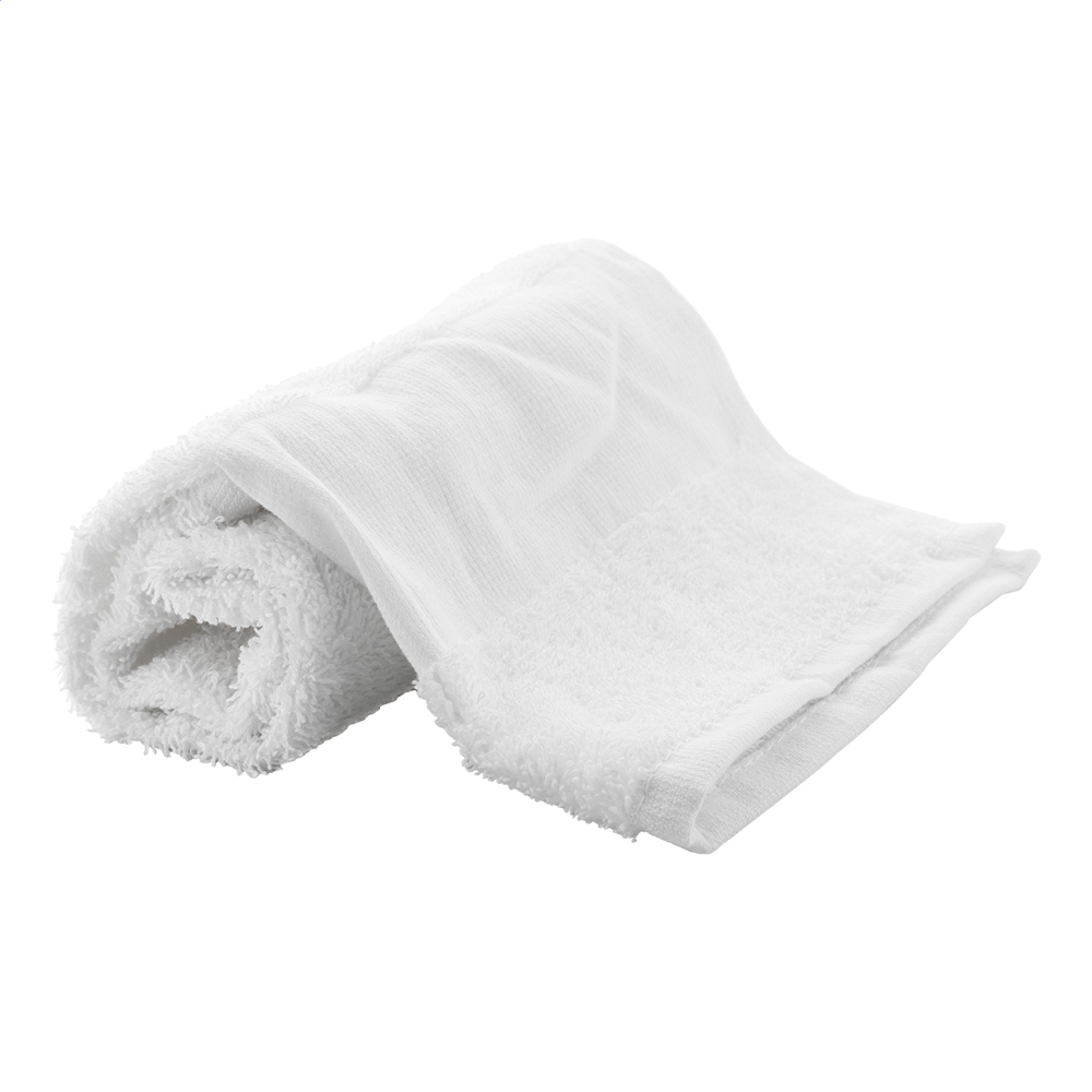 Terry S - Katoenen badstof handdoek - 30×50 cm - voor bedrijven en relatiegeschenken - Wit