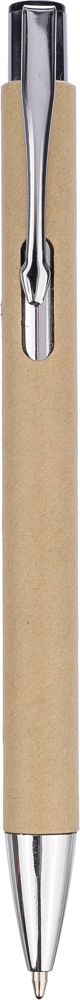 Gerecycled karton balpen Debra - bedrukt of onbedrukt verkrijgbaar - bruin