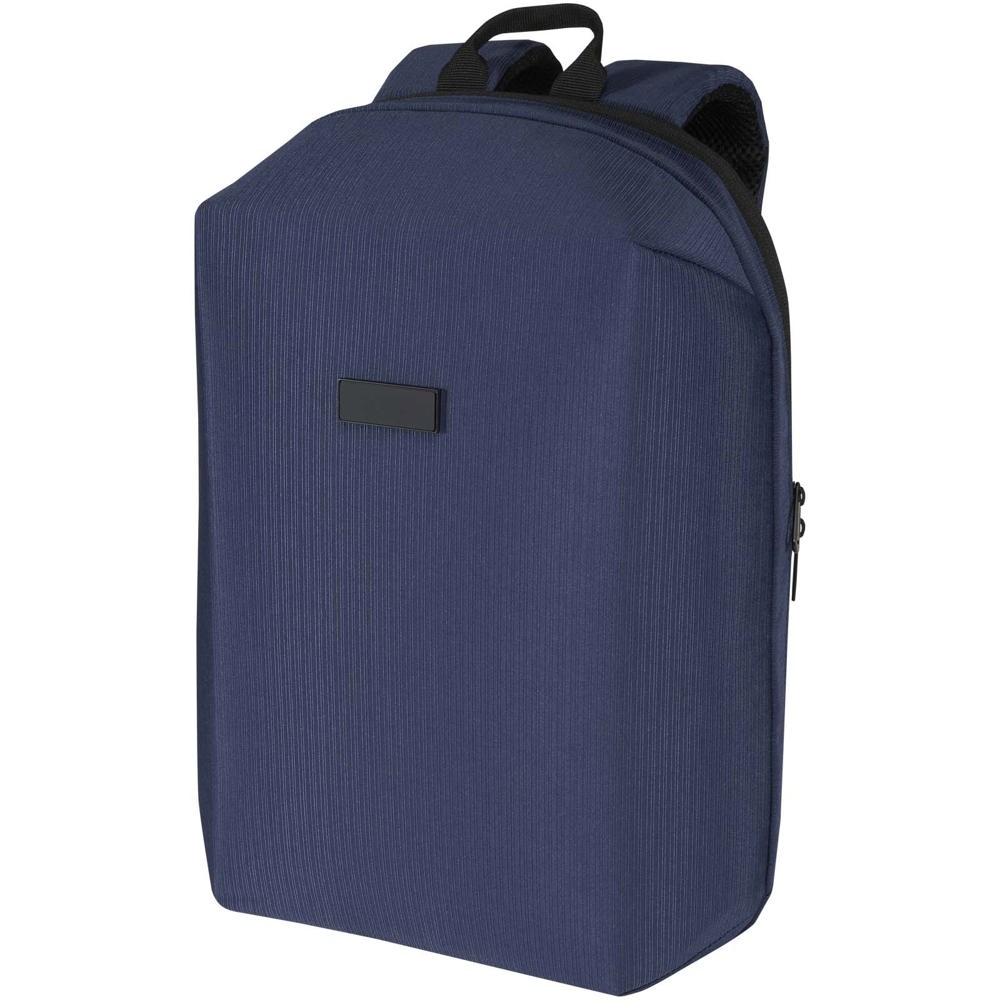 Luma 15 inch GRS gerecyclede antidiefstal laptoprugzak 10 l - bedrukt of onbedrukt verkrijgbaar - Marineblauw