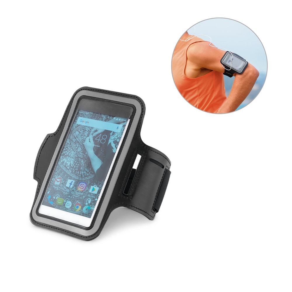 CONFOR. PU-armband en soft shell voor 6.5" smartphone - bedrukt of onbedrukt verkrijgbaar